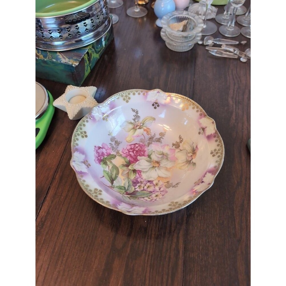 Vintage German Floral Porcelain Bowl